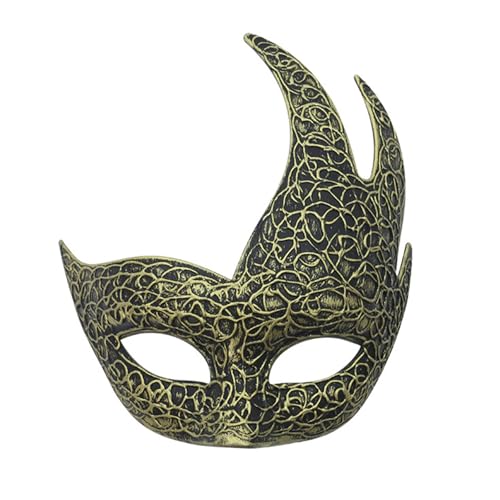 ZYKEJJDDAK Retro Maskerade Gras Venezianer Party Halbgesicht für Halloween Ball Cosplay Aufführungen ZYKEJJDDAK Retro Maskerade Gras Venezianer Party Halbgesicht für Halloween Ball Cosplay Aufführungen von ZYKEJJDDAK