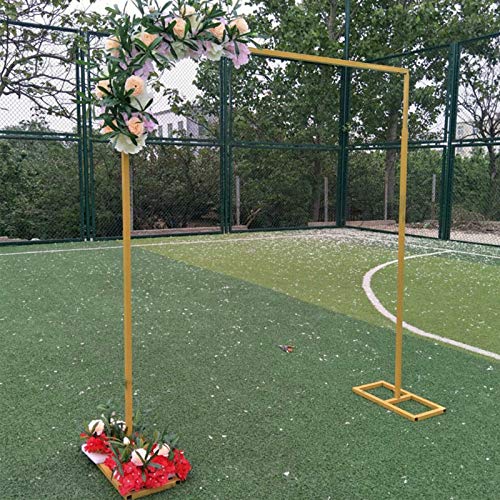 Hochzeitsbogen Quadratischer Torbogen Hochzeit Hintergrund Ausstellungsständer 2M x 2M Goldener Bogenrahmen Blumenballon Dekoration Geburtstags Deko für Party, Weihnachten, Hochzeit von ZYLOYAL10