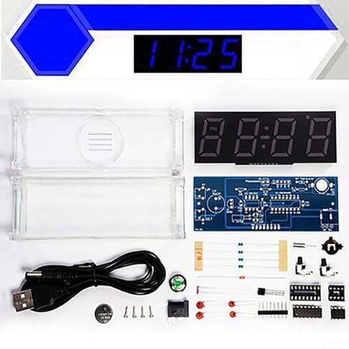 DIY-Projekt: Erstellen Sie eine einzigartige Elektronik mit dieser interaktiven LED-Moduluhr und Sensor (blau) von ZYNCUE