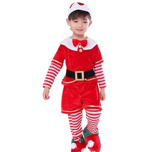 ZYPAINIY Elfenkostüm für Kinder Erwachsene Jungens und Mädchen, Elfenkostüm, Weihnachtselfen-Eltern-Kind-Kostüm, Weihnachtselfenkostüm, Cosplay-Outfit für die Weihnachtsfeier für Frauen und Männer von ZYPAINIY