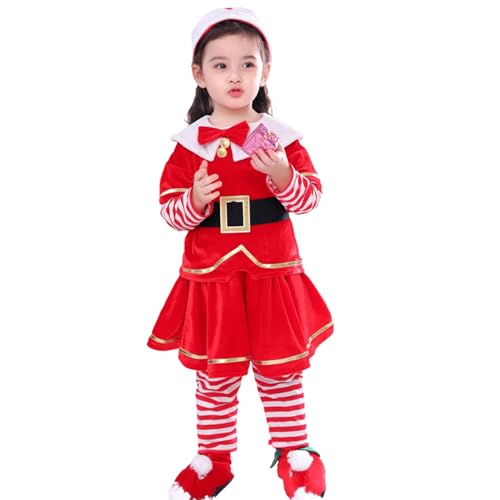 ZYPAINIY Elfenkostüm für Kinder Erwachsene Jungens und Mädchen, Elfenkostüm, Weihnachtselfen-Eltern-Kind-Kostüm, Weihnachtselfenkostüm, Cosplay-Outfit für die Weihnachtsfeier für Frauen und Männer von ZYPAINIY