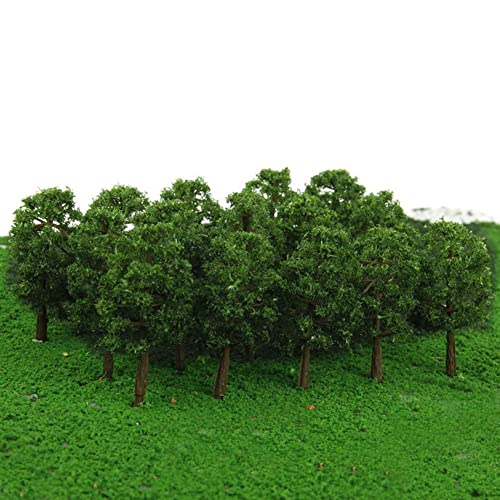 40 Stück Modellbäume, Zug, Eisenbahn, Architektur, Baum, Landschaft, Diorama-Landschaft für DIY-Landschaft, natürliches Grün von ZYWUOY