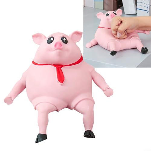 Stress Schwein Stress Spielzeug, Schweine Quetschspielzeug Stressbälle Weiches Anti Stress Schwein Rosa Schweinchen Squeeze Toy, Stressabbau und Dekompression für alle Altersgruppen(1500g, 20x20cm) von ZYWUOY