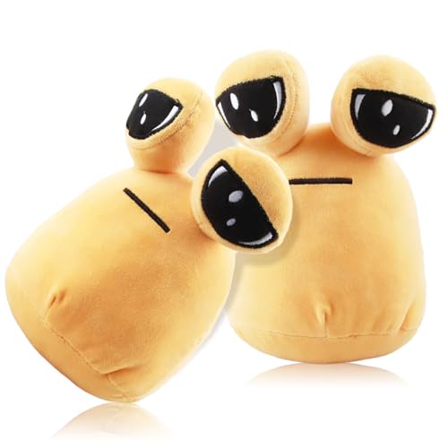 2 Stück Alien Pou Plüschspielzeug, 22cm My Pet Alien Pou Plush Toy, Alien Pou Plüschtier, Emotion Alien Plushie Stoffed Animal Pou Doll, Gefüllter Tier Heißes Spiel für Kinder Geburtstag Geschenke von ZYZYZK