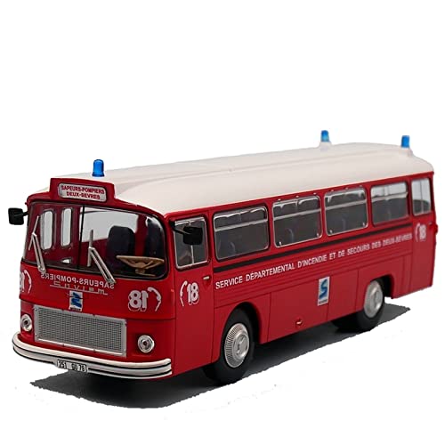 CHEMO Für Renault Saviem SC 5 P 1:43 Feuerwehrauto Bus Legierung Automodell Metall Spielzeug Display Dekoration Geschenk Miniatur Motorfahrzeug-Modelle von ZYZYZK