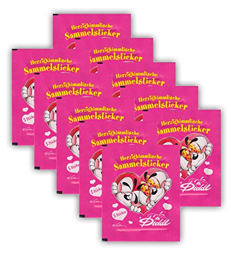 Diddl und Diddlina Herzighimmlische Sammelsticker - Sammel-Sticker - 10 Booster Tüten - 50 Sticker von Diddl und Diddlina Herzighimmlische Sammelsticker