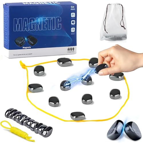 Magnetisches Schachspiel, Tisch-Magnetspiel, Magnetische Steine Brettspiel Spiel mit Magnetischer Wirkung, Schach-Brettspiel Set, Tragbares Magneteffekt-Schachspiel für Familien und Partys von ZYZYZK