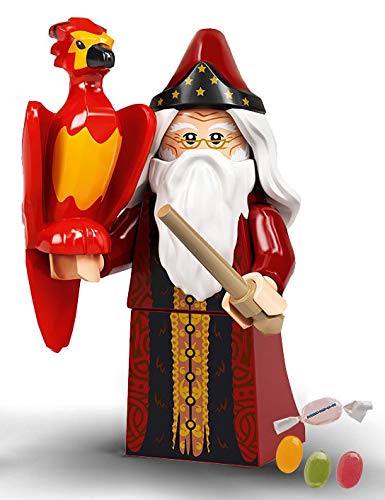 Serie 2 Lego® 71028 Harry Potter™ Minifiguren Figur 02 Albus Dumbledore zusätzlich 1 x Sticker-und-co Fruchtmix Bonbon von ZYZYZK