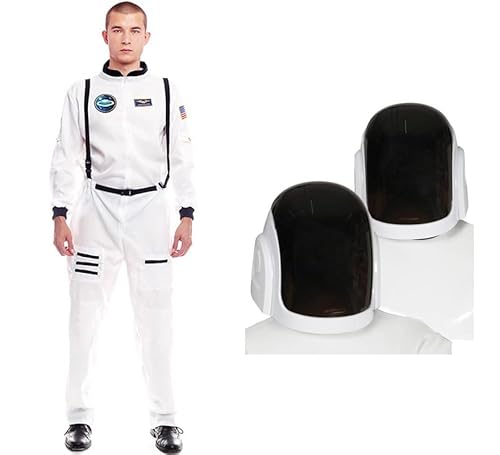 ZZ DISFRAZZES Astronautenkostüm für Herren, Astronaut-Kostüm mit Helm für Erwachsene, Karneval, Astronautenkostüm, Astronaut-Kostüm mit Zubehör für Karneval (Größe L) von ZZ DISFRAZZES