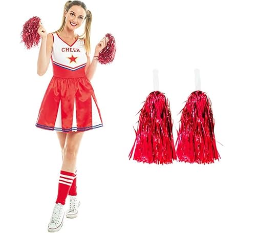 ZZ DISFRAZZES Cheerleader-Kostüm für Damen, Cheerleader-Kostüm mit Zubehör für Karneval (Größe L) von ZZ DISFRAZZES