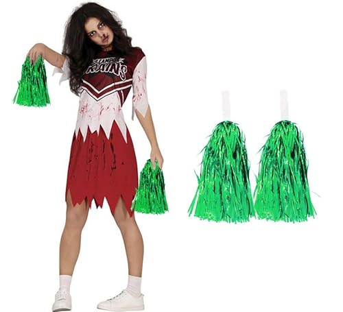 ZZ DISFRAZZES | Cheerleader-Kostüm für Damen, Zombie-Kostüm für Damen, lebende Tote, Zombie-Kostüm für Erwachsene, Cheerleader für Halloween (Größe M) von ZZ DISFRAZZES