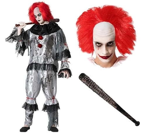 ZZ DISFRAZZES | Clown-Kostüm für Herren, Horrorballon-Kostüm, Clown-Kostüm, für Erwachsene, Clown-Kostüm, Halloween, für Herren (Größe M) von ZZ DISFRAZZES