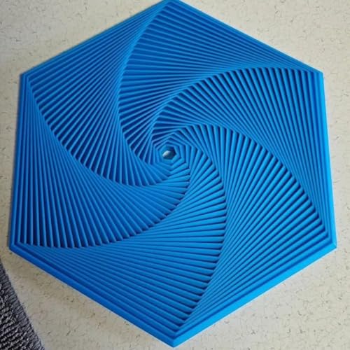 Fraktales Zappel-Sechseck, 3D-Druck-Sechseck-Zappelspielzeug, Sechseck-Spirale, achtsames Meditationswerkzeug, Zappelspielzeug für Erwachsene zur Angst- und Stresslinderung,#H von ZZAFDZ