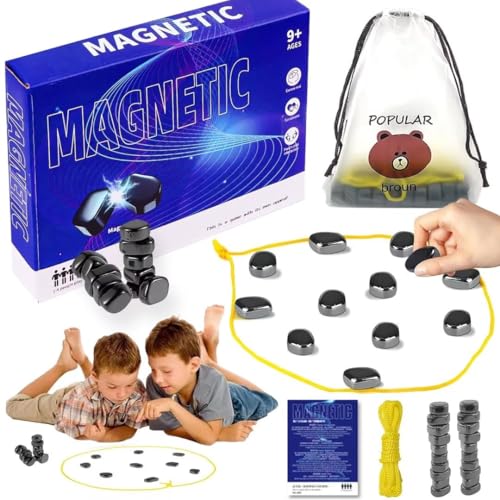 Magnetisches Schachspiel,Kampfschach Mit Magnetisch, Tisch-Magnetspiel, Schach-Brettspiel mit Strafscheibe, Schachbrett Magnetisch, Puzzle Checkers Spiel Für Familientreffen, Party von ZZRSYJ