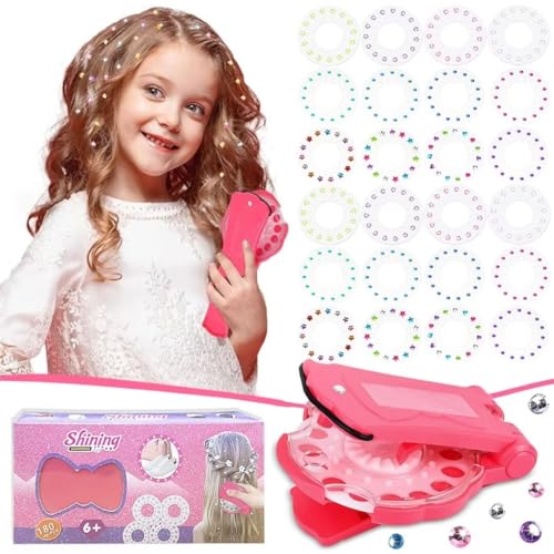 ZZRSYJ Hair Bedazzler Kit with 360 Hair Gems, Diamond Hair Gems Glitzersteine Maschine Hair Gemstone Diamant Styler Haare Glam Styling Tool Haar Glitzer Gerät Strasssteine Gemstone Styler von ZZRSYJ