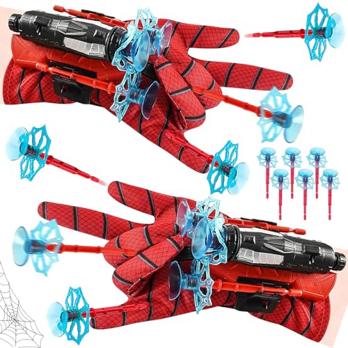 ZZRSYJ Spider Launcher Handschuh,2 Set Spider Hero Handschuhe,Launcher Handgelenk Spielzeug,Super Spider Launcher,Hero Launcher Spider Handschuhe Spinnennetz Launcher,Cosplay Glove Launcher von ZZRSYJ