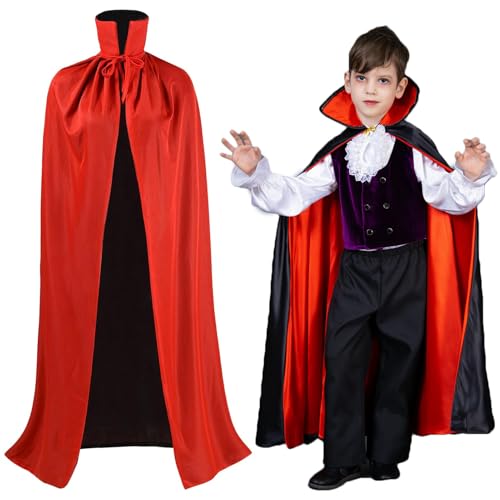 Halloween Vampir Umhang,Vampir Dämonen Umhang,Damen Vampir Cape,Halloween Kostüm,Vampir Cape,Vampir Kostüm,Kinder Vampir Umhang,für Erwachsene oder Kinder, Maskerade,Cosplay-Kostüme (90cm) von ZZRSYJ