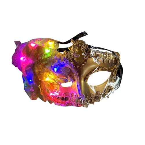 ZZSEAI Karneval Maske,Venezianische Maske Herren Maske KostüM Katzen Maske Maske Gesicht Verkleidung Gold Maskerade Maske für Karneval Abendkleid Tanz Ball Party von ZZSEAI