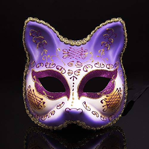 ZZSEAI Karneval Maske,Venezianische Maske Phantom Der Oper Maske Masken Zum Bemalen Kinder Katzenmasken Gold Maskerade Maske für Karneval Abendkleid Tanz Ball Party von ZZSEAI