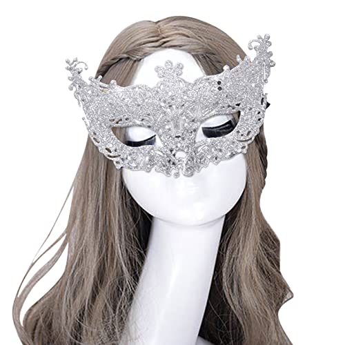 ZZSEAI Mask,Venezianische Maske Herren Maske Maskenball Frau Halloween Masken Maskenball MäNner Maskenball Maske Damen Schwarz 1 Stück Venezianische Maske Spitze Damen von ZZSEAI