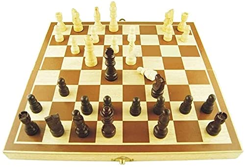 Brettschach Holz Faltbar Kinder Schach 28 x 29 cm für Anfänger/Puzzlespiele/Übung Denken/Schüler Übung von ZZXGIUFJGIRUJGR