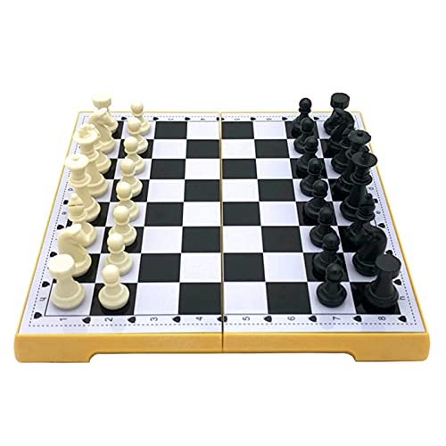 Mini Portable Folding Plastic Magnetic Chess Set Stereoscopic Pieces Portable Chess Set von ZZXGIUFJGIRUJGR