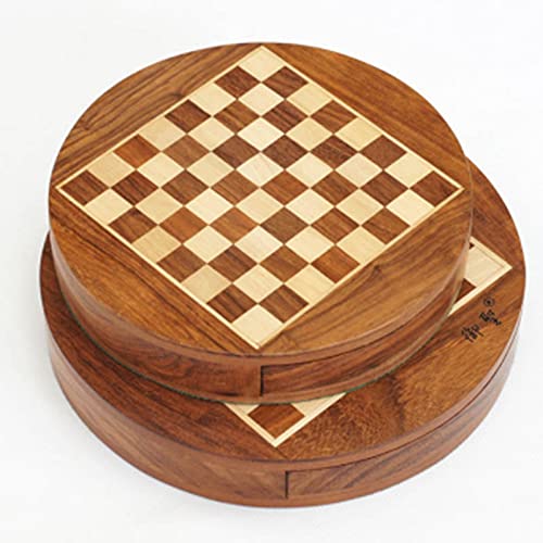 Tragbares Puzzle, lässiges Schachspiel, magnetisches Schach-Set, Holz, Pappel, Entwicklung, intelligentes Schach, tragbares Schach-Set (Farbe: groß) (klein) von ZZXGIUFJGIRUJGR