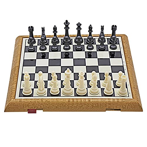 Tragbares Reise-Schach-Set, Kunststoff, magnetische Schachfiguren, faltbares Schachbrett, tragbares Schach-Set (Farbe: 31,8 cm) (41 cm) von ZZXGIUFJGIRUJGR