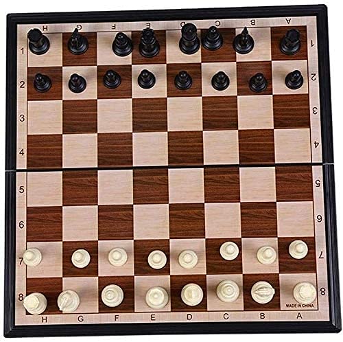 sTwo in One Plastic Chess and Checkers Chess and Student Cards Toys Portable Foldable Chess von ZZXGIUFJGIRUJGR