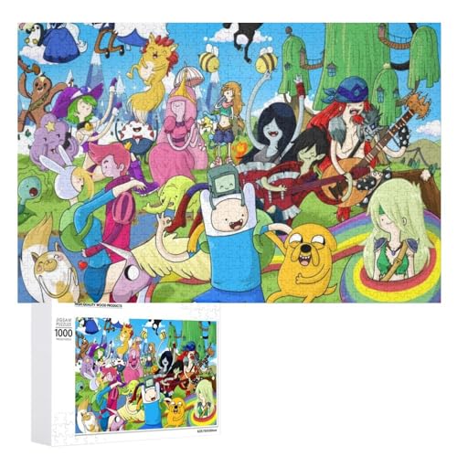 1000 Piece Jigsaw Puzzle for Adult Kids Toy Intellectual Game Educational Game for Adult Child Stress Relief Home Decoration Jigsaw Puzzles - Adventure Time Movie Poster 38x26 Papier von ZZZANA