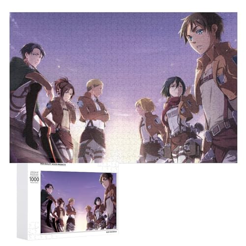 Anime Attack on Titan, Puzzle 1000 Teile ， für Erwachsene Spiele für Kinder Lernspielzeug 38x26 Papier von ZZZANA