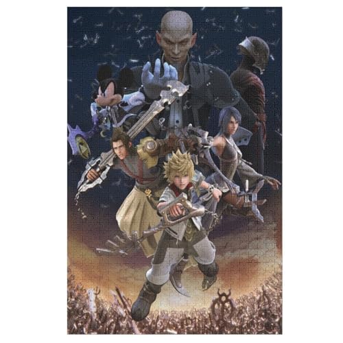 Papier- 70x50-Anime Puzzles Adult Puzzle Puzzle 1000 Stück 3D Cartoon Kingdom Hearts Iii Puzzle Freizeit Anti Stress Spiel,Impossible Puzzle von ZZZANA