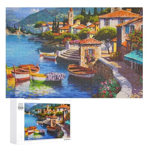 Papier- 70x50-Stadt Straße Landschaft Poster Puzzle 1000 Teile Erwachsene Spielzeug Dekompressionsspiel von ZZZANA