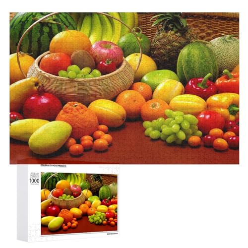 Puzzle 1000 Teile Obst Und Gemüse Poster Spielzeug Für Erwachsene Dekompressionsspiel 70x50 Papier von ZZZANA
