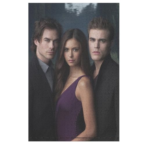 Puzzle 1000 Teile Zusammenbau Bild The Vampire Diaries Filmplakat Spiele Für Erwachsene Lernspielzeug 70x50 Papier von ZZZANA