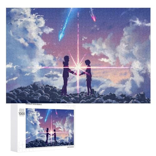 Puzzle 1000 Teile für Erwachsene, Puzzle Your Name, Klassische Puzzle Teenager Jungen Mädchen Puzzle DIY Moderne Wohnkultur Einzigartiges Geschenk Intellektuelles Spiel 38x26 Papier von ZZZANA