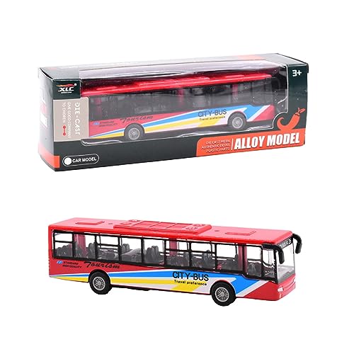 ZaMoux Bus Spielzeugauto, Bus Spielzeug, Vielseitig einsetzbar, Bus Automodell, Spielzeug Bus für Kinder Geschenk Spielzeug Autobus - Rot von Buosha