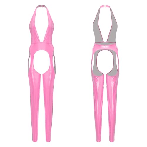 Zaldita Damen Erwachsene Schlafkleidung Rave Outfits Wetlook Faux Leather Unitard Bodycon Teddy Ausgeschnitten Costume Teddy Clubkleidung PVC Leder Wetlook Pink M Zaldita Damen Erwachsene Schlafkleidung Rave Outfits Wetlook Faux Leather Unitard Bodycon Teddy Ausgeschnitten Costume Teddy Clubkleidung PVC Leder Wetlook Pink M von Zaldita
