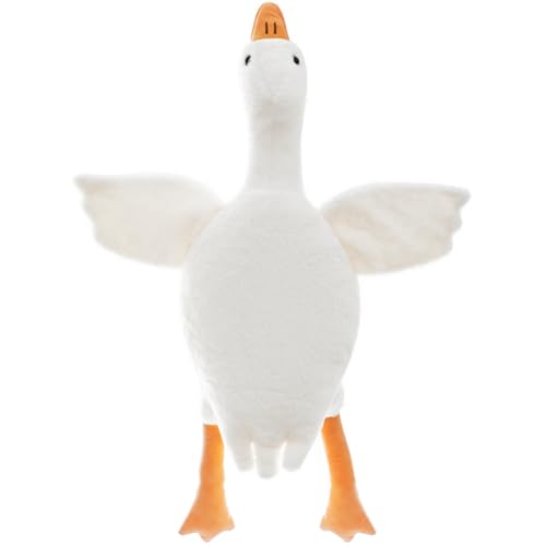 Zaloife Gans Kuscheltier Weiß, Plüschtier Große Ente 50 cm, Stofftier Gänse, Plüsch Gans Kissen Puppe Geschenk für Fans Kinder von Zaloife