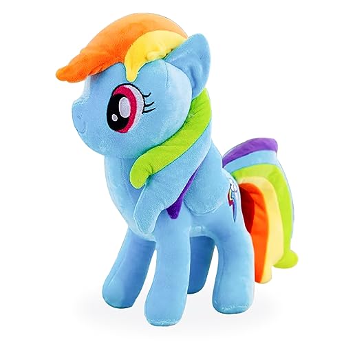 Zaloife Pferd Plüschtier, Stofftier Pony Regenbogen 20cm, Kuscheltier Pferd Plush, Blau Pferd Lustiges Plüsch Puppe Geschenk für Kinder von Zaloife