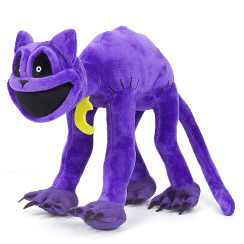 Zaloife Kuscheltier Smiling Monster, Gruseliges Lila Plüschtier 30 cm, Crawling Stofftier Smiling, Plüsch Kissen Puppe Spielzeug Geschenk für Fans Kinder von Zaloife