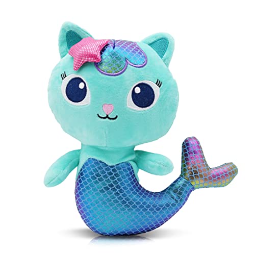 Zaloife Plüschtier Katze, Kuscheltier Meerjungfrau Plush 25cm, Blau Stofftier Plüsch Puppe Geschenk für Kinder von Zaloife