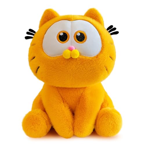 Zaloife Plüschtier Katze Gelb, Kuscheltier Katze Plush 25cm, Katze Stofftier Plüsch Puppe Geschenk für Kinder von Zaloife