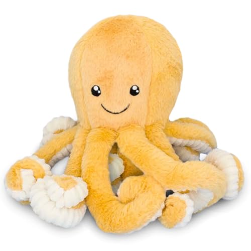 Zaloife Plüschtier Krake Plüschtier Oktopus, Stofftier Oktopus Stofftier Krake, Kuscheltier Krake Oktopus Plush Kissen, Lustiges Plüsch Puppe Geschenk für Kinder, Hellbraun von Zaloife