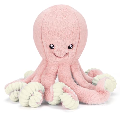 Zaloife Plüschtier Krake Plüschtier Oktopus, Stofftier Oktopus Stofftier Krake, Kuscheltier Krake Oktopus Plush Kissen, Lustiges Plüsch Puppe Geschenk für Kinder, Rosa von Zaloife