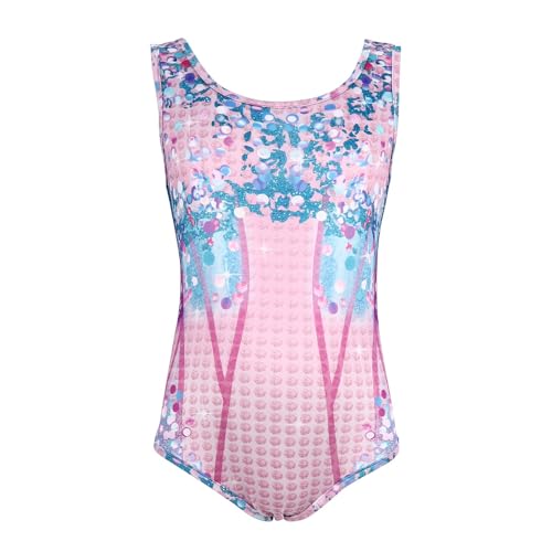 Zalvivia Damen Mädchen Sänger Konzert Pailletten Cosplay Body Erwachsene Kinder Sparkles Gymnastikanzug Badeanzug Ära Outfit Sänger Tanzbühne Kostüm, Style A, 120 von Zalvivia