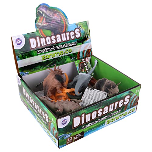 Zanimo & co 030961PA ZANIMO & CO-12er Pack Dinosaurier-030961PA-Mehrfarbig-Kunststoff-Zum Sammeln-Kinder Spielzeug-Realistisch-Miniatur-Tier Sortiment-Ab 3 Jahren, Multicolored von Zanimo & co