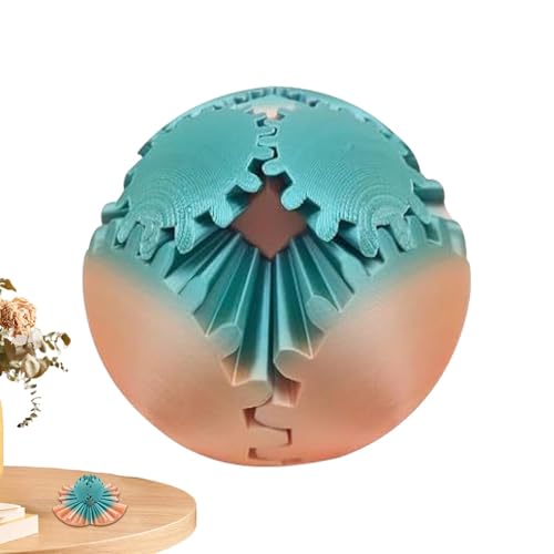 Gear Ball Fidget - 3D-gedrucktes Gear Ball Gear Sphere Puzzle Cube Fidget Toy | Der Steampunk Whirling Wonder Fidget Gear Ball | Gear Ball Fidget Toy Sphere von Zankie