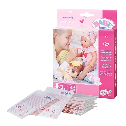 BABY born Puppennahrung in Sachts für Kleinkinder ab 3 Jahren, enthält 12 Sachets, 779170 Zapf Creation von BABY Born