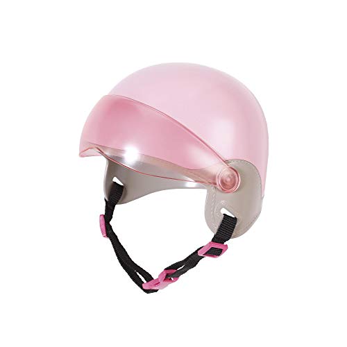 BABY born 825914 City Scooterhelm Puppenhelm mit verstellbarem Visier und Riemen, Puppenzubehör 43 cm, rosa von BABY Born